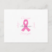 乳癌の認識度の郵便はがき ポストカード (正面)