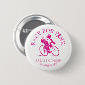 乳癌の認識度ボタンのためのサイクリング競争 缶バッジ (正面&裏面)