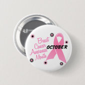 乳癌の認識度月 缶バッジ (正面&裏面)