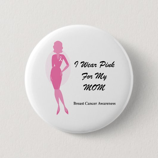 乳癌の認識度月 缶バッジ (正面)