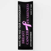乳癌の認識度|は個人化なります 横断幕 (縦)