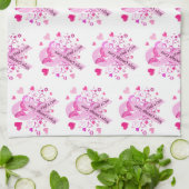 乳癌の認識度 キッチンタオル (折り畳み)