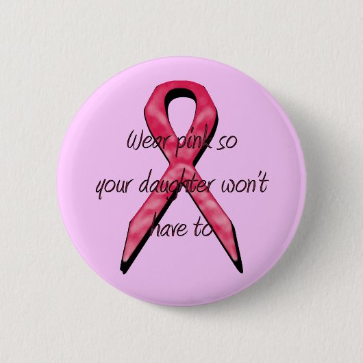 乳癌の認識度 缶バッジ (正面)