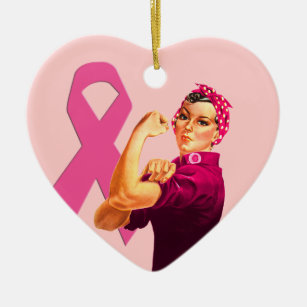 乳癌の認識度Rosieリベッター セラミックオーナメント