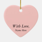 乳癌の認識度Rosieリベッター セラミックオーナメント (裏面)