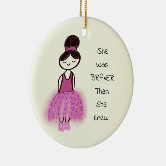 乳癌の隆起カスタマイズ可能なクリスマス セラミックオーナメント (右)