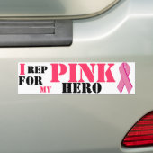 乳癌のbumberのステッカー バンパーステッカー (車上)