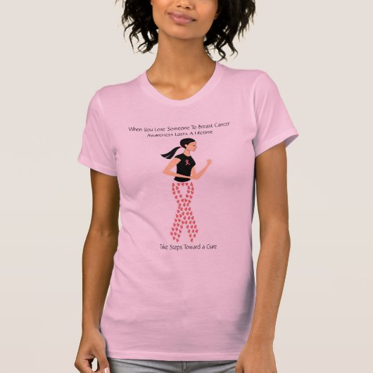 乳癌のTシャツに誰かを失う時 Tシャツ (正面)