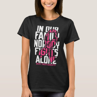 乳癌はピンク家族乳癌Awをサポート Tシャツ