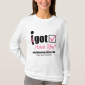 乳癌はv5をチェックされます tシャツ (正面)