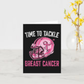 乳癌サッカーヘルメットピンクリボンAに取り組む カード (黄色い花)