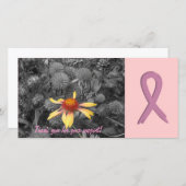 乳癌サポートカスタマイズ可能な写真カード サンキューカード (正面/裏面)