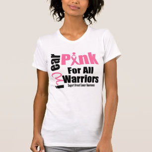 乳癌サポートピンクのリボンすべての戦士 Tシャツ