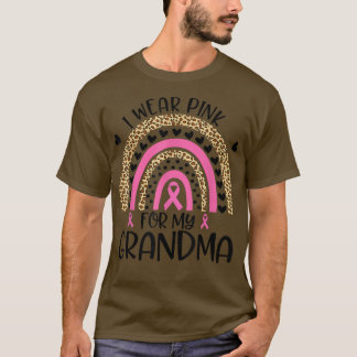 乳癌サポート私の衣服ピンク私のおばあちゃんR Tシャツ