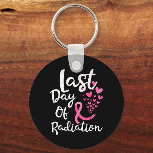 乳癌セラピー放射線最終日 キーホルダー (正面)