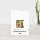 乳癌ノートカードピンクリボン砂浜。 カード (裏面)