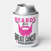 乳癌ピンクヒゲ用認識度ひげ 缶クーラー (缶正面)