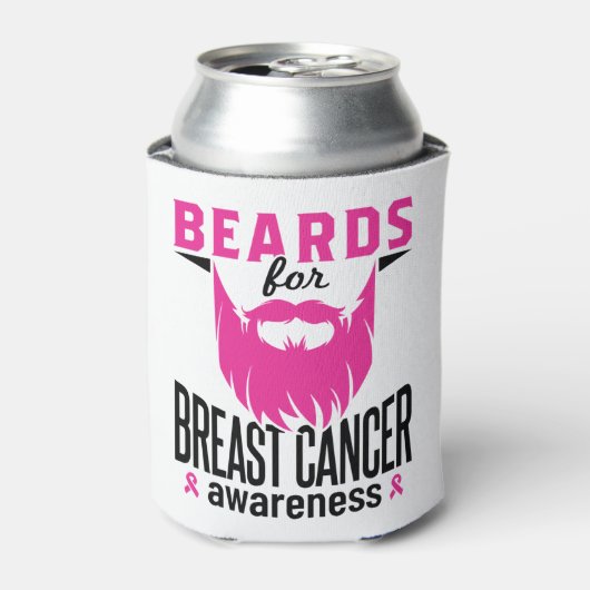 乳癌ピンクヒゲ用認識度ひげ 缶クーラー (缶正面)