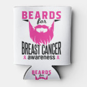 乳癌ピンクヒゲ用認識度ひげ 缶クーラー (正面)