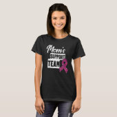 乳癌ママ支持ピンクリボン乳房 Tシャツ (正面フル)