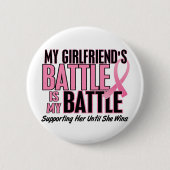 乳癌私の戦い余りに1人のガールフレンド 缶バッジ (正面)