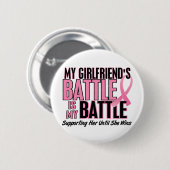 乳癌私の戦い余りに1人のガールフレンド 缶バッジ (正面&裏面)