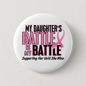 乳癌私の戦い余りに1人の娘 缶バッジ (正面)