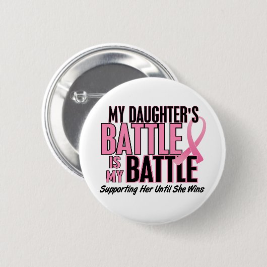 乳癌私の戦い余りに1人の娘 缶バッジ (正面&裏面)