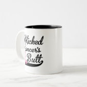 乳癌私はお尻を蹴りました ツートーンマグカップ (正面左)