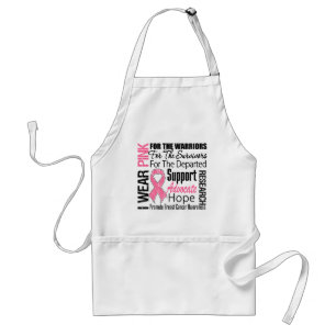 乳癌私はピンクのリボンの捧げ物を身に着けています スタンダードエプロン