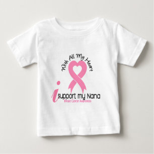 乳癌私は私のナナを支えます ベビーTシャツ