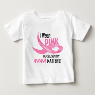 乳癌私は私のナナ33.2のためのピンクを身に着けています ベビーTシャツ