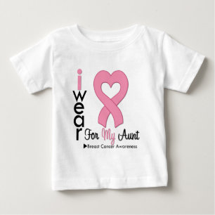 乳癌私は私の叔母さんのためのピンクのリボンを身に着けています ベビーTシャツ