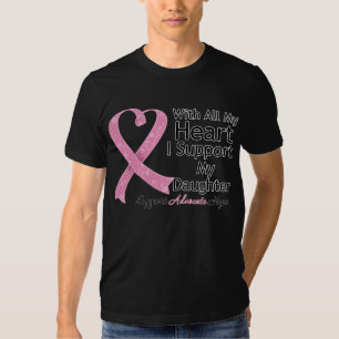 乳癌私は私の娘を支えます Tシャツ