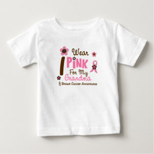 乳癌私は私の祖母12のためのピンクを身に着けています ベビーTシャツ