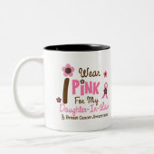 乳癌私は私の義理の娘のためのピンクを身に着けています ツートーンマグカップ (左)