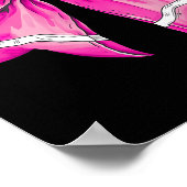 乳癌認識度ピンクサッカーリブに取り組む ポスター (角)