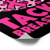 乳癌認識度ピンクリボンヒョウに取り組む ポスター (角)