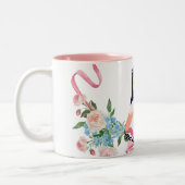 乳癌認識度用ピンクリボン ツートーンマグカップ (左)