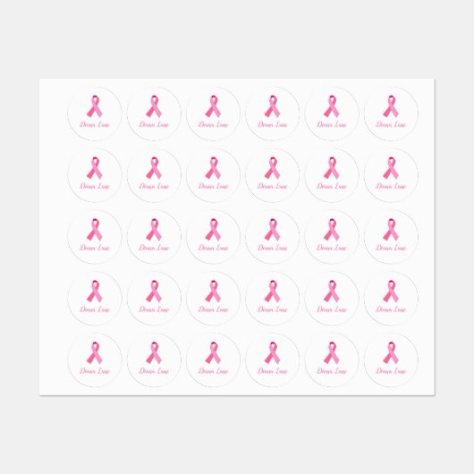 乳癌認識度用ピンクリボン ラベル (シート)