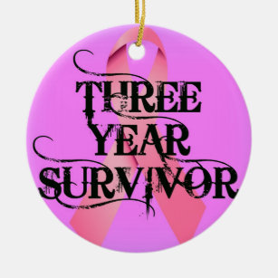 乳癌3年の生存者 セラミックオーナメント