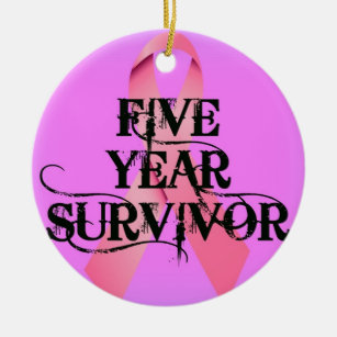 乳癌5年の生存者 セラミックオーナメント