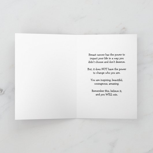 乳癌-だれであるか覚えて下さい カード (内部)