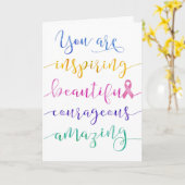 乳癌-だれであるか覚えて下さい カード (黄色い花)