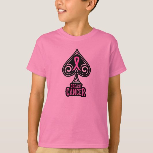 乳癌-青年Tシャツ-スペードの版 Tシャツ (正面)