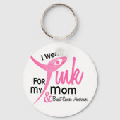 乳癌I衣服ピンク私の母のための41 キーホルダー (正面)