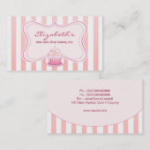 乳白色のカップケーキの名刺 名刺 (正面/裏面)