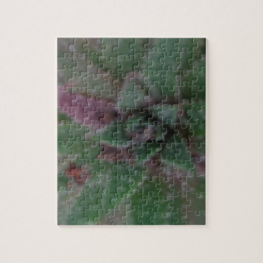 乳白色の多肉植物、緑の紫、自然、植物 ジグソーパズル (縦)