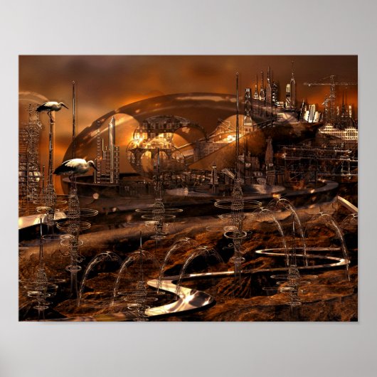 乳白色プリント ポスター (正面)