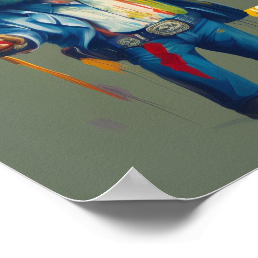 乳糖に対して不寛容でぶつぶつ猫シェリフ ポスター (角)